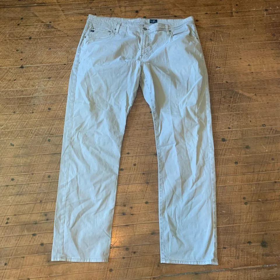 AG Jeans Men's Grey and Silver Jeans