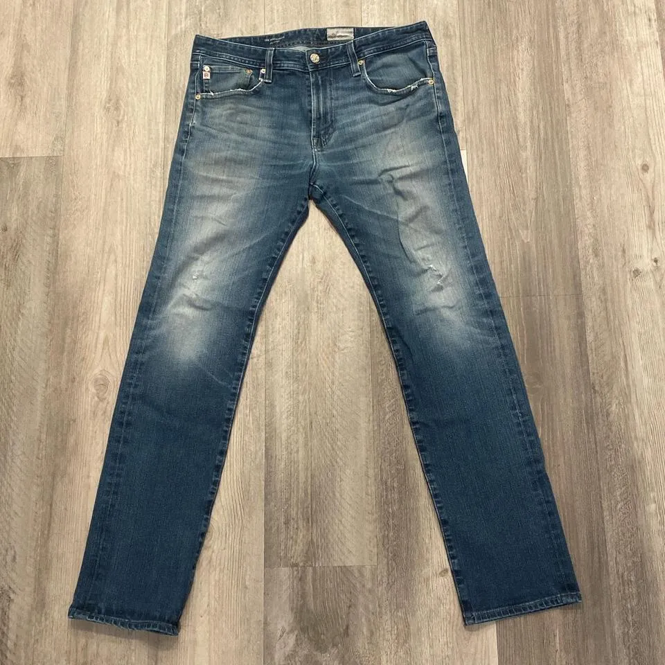 AG Jeans Men's Blue and Navy Jeans