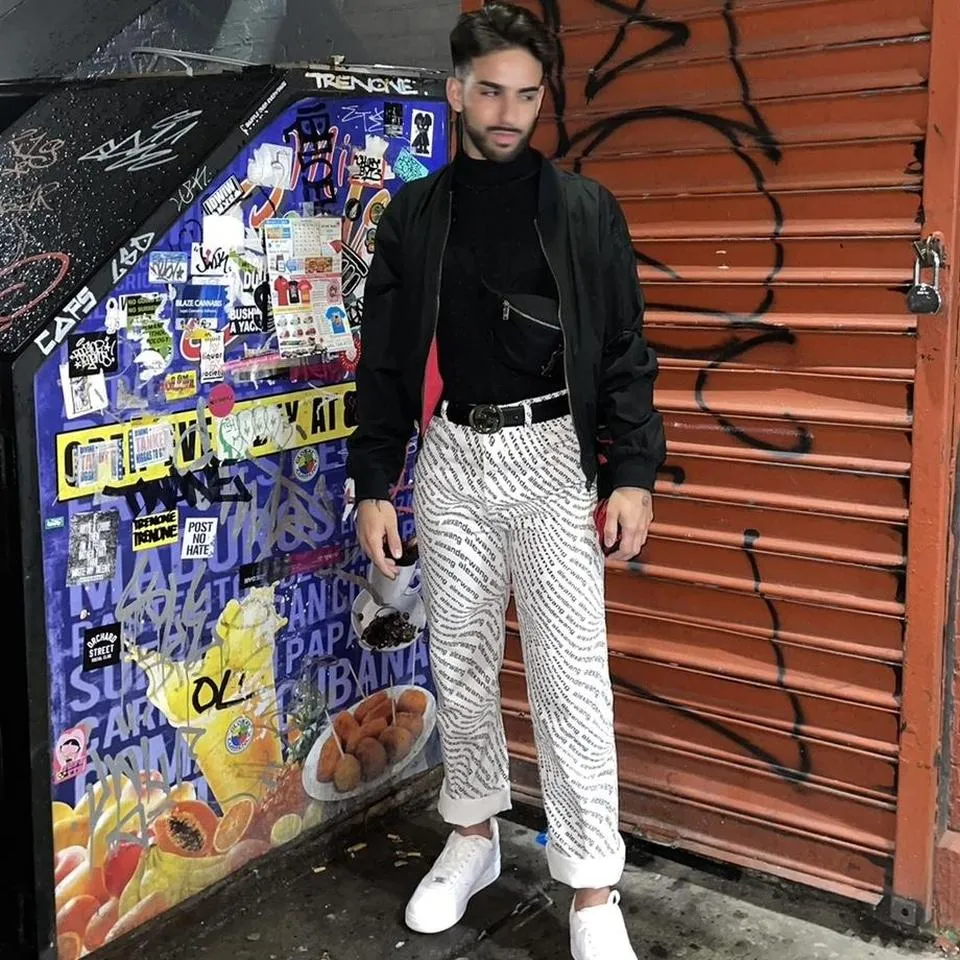 Alexander Wang Men's White and Black Jeans