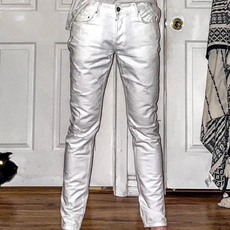 AllSaints Men's White Jeans