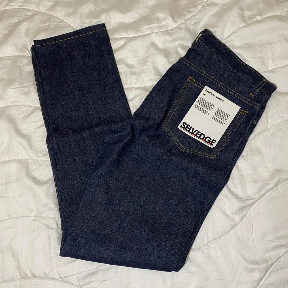 American Apparel Men's Navy Jeans