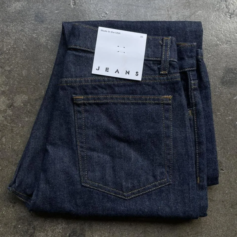American Apparel Men's Blue and White Jeans