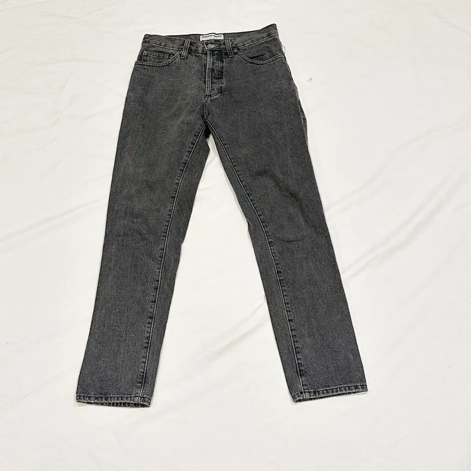 American Apparel Men's Black and Grey Jeans