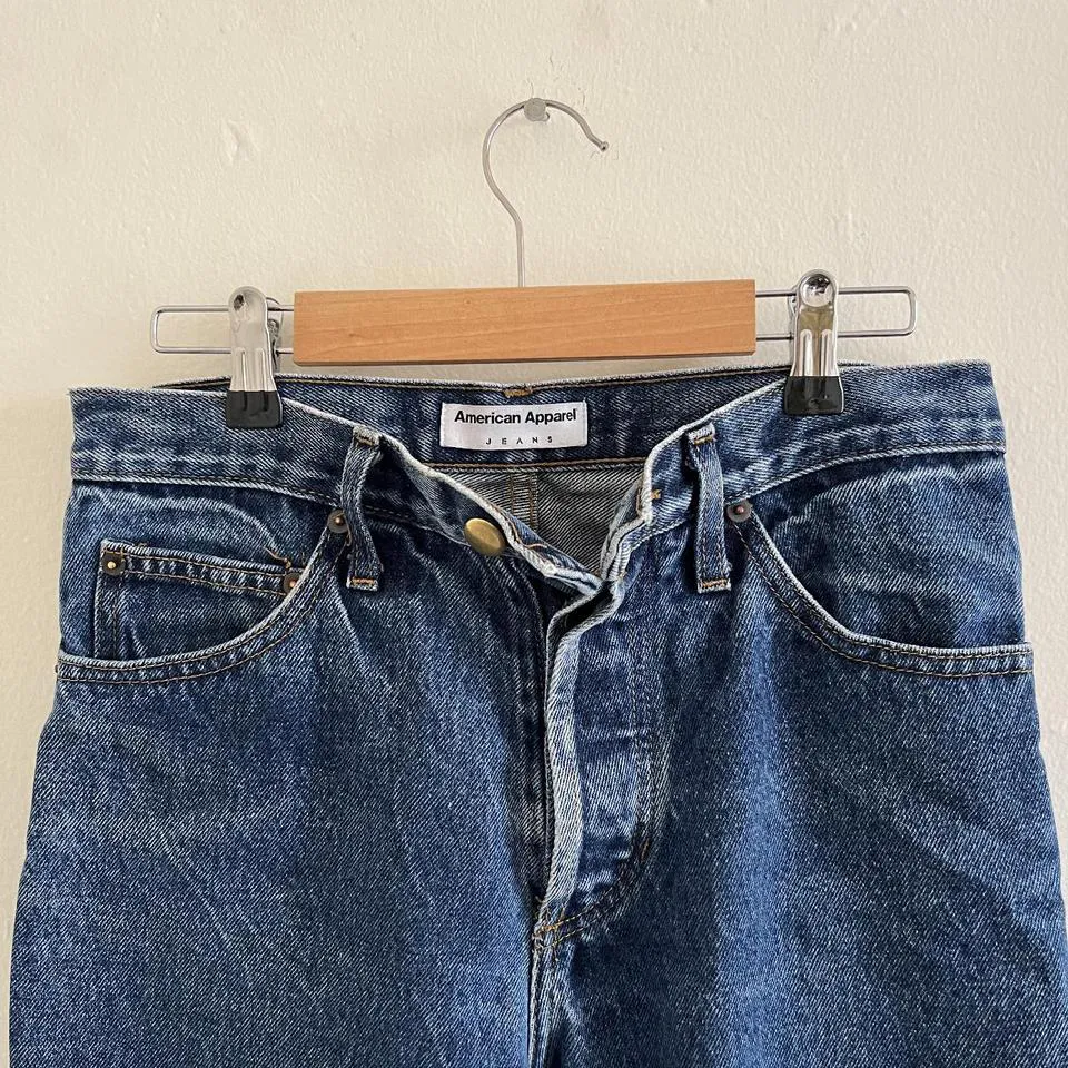 American Apparel Men's Navy Jeans