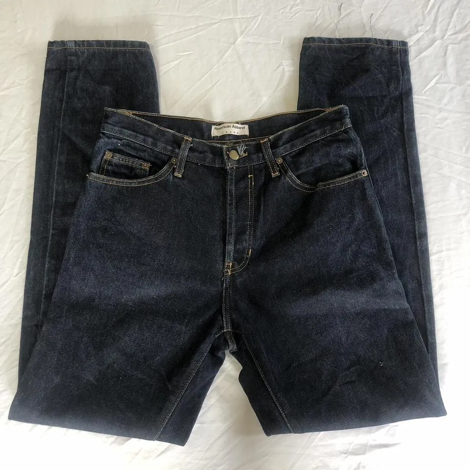 American Apparel Men's Navy and Blue Jeans