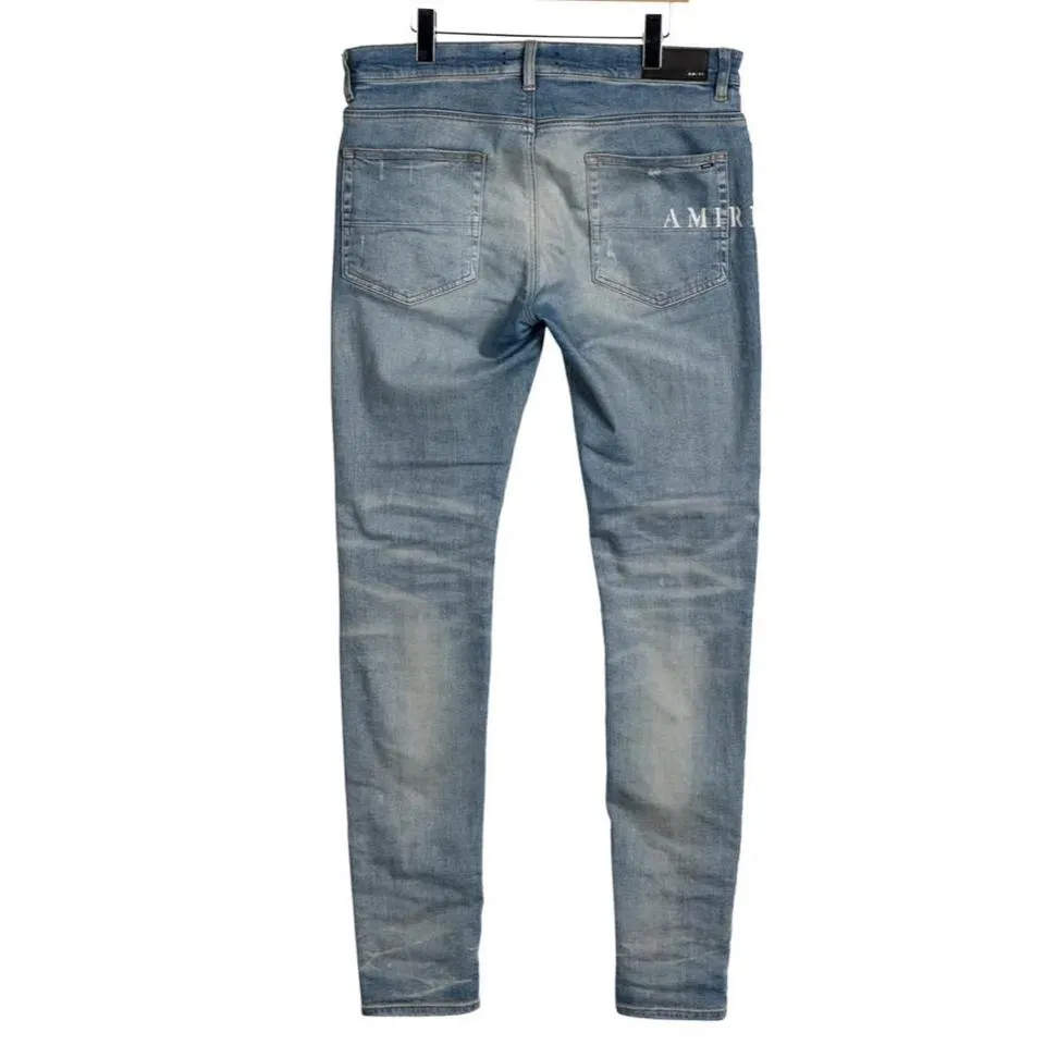 Amiri Men's Blue and White Jeans