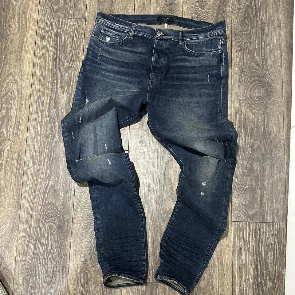 Amiri Men's Navy and Blue Jeans