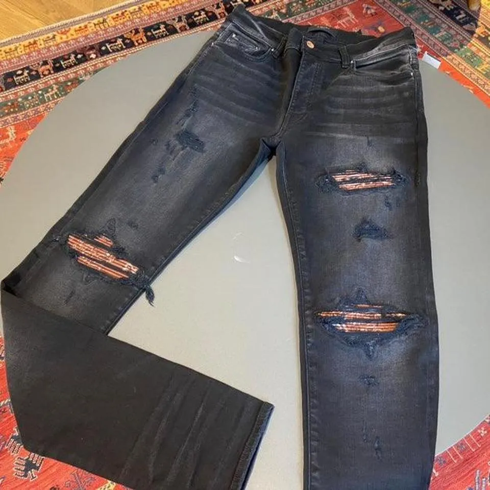 Amiri Men's Brown and Black Jeans