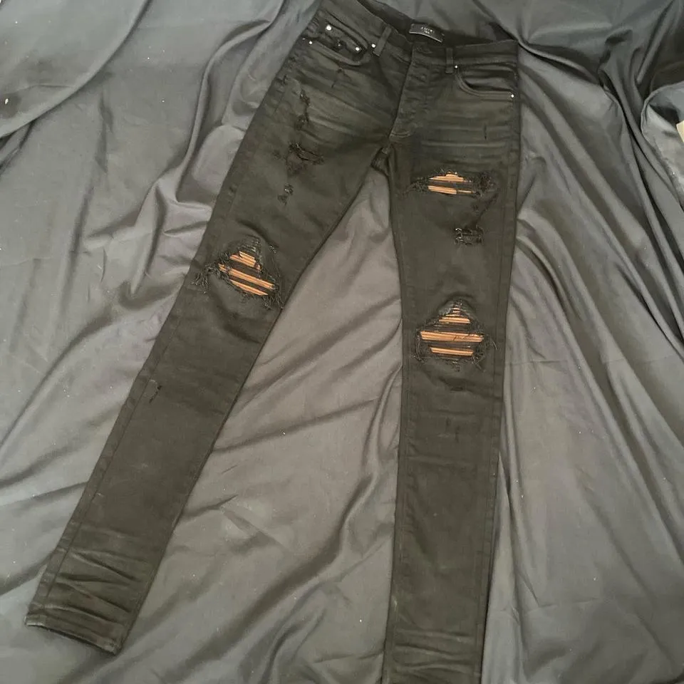 Amiri Men's Black and Brown Jeans