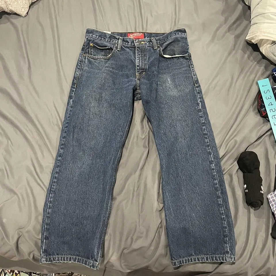 Arizona Men's Navy and Grey Jeans