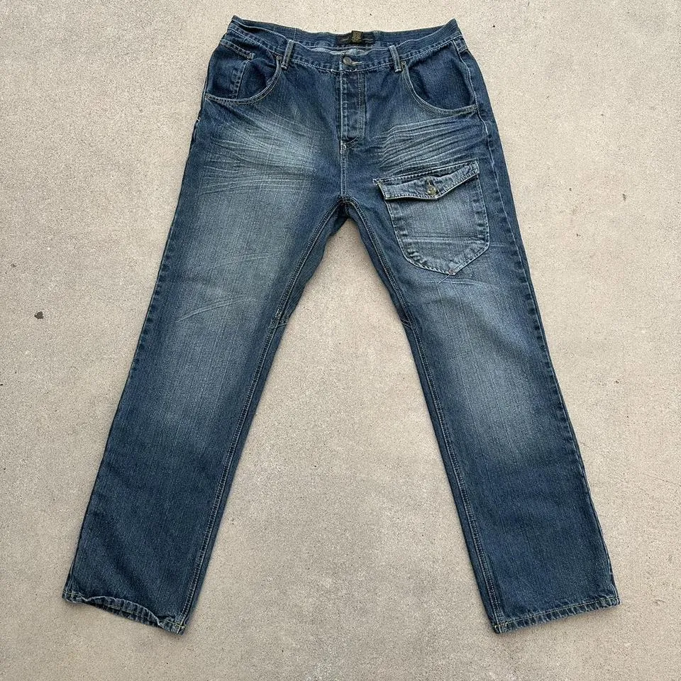 Baby Phat Men's Navy and Blue Jeans