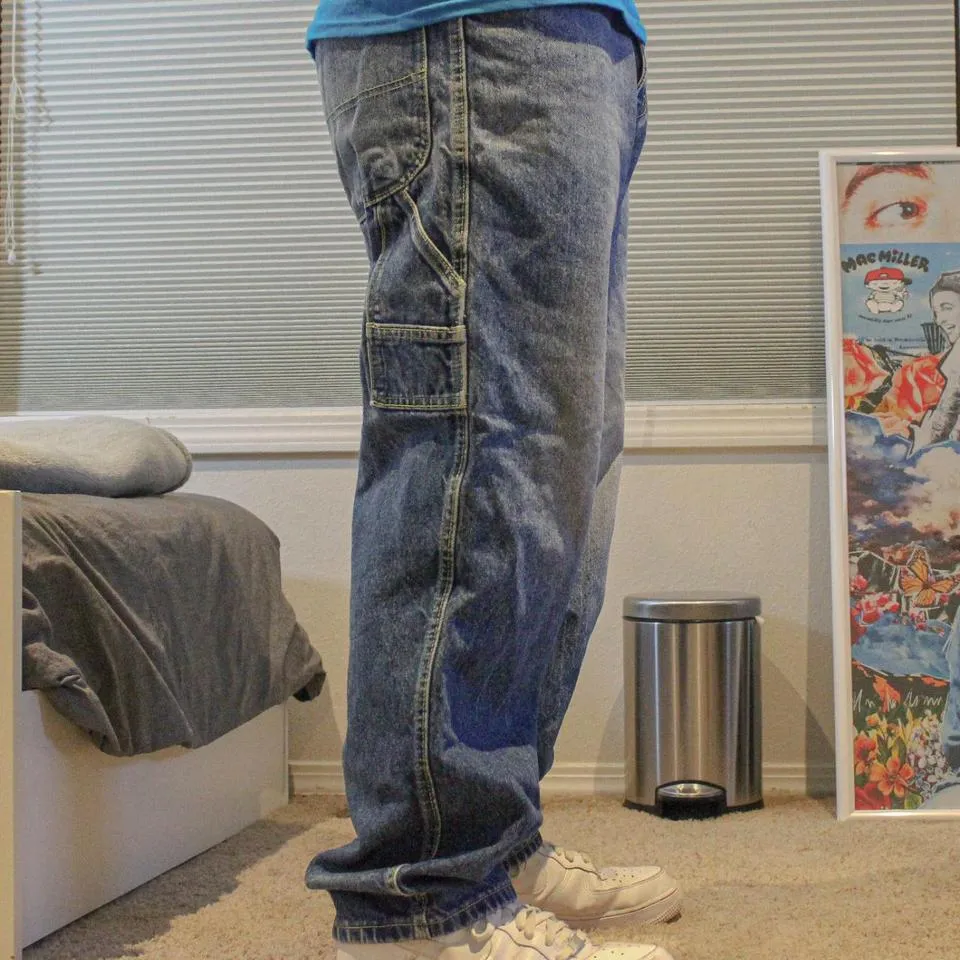 Baby Phat Men's Navy and Blue Jeans