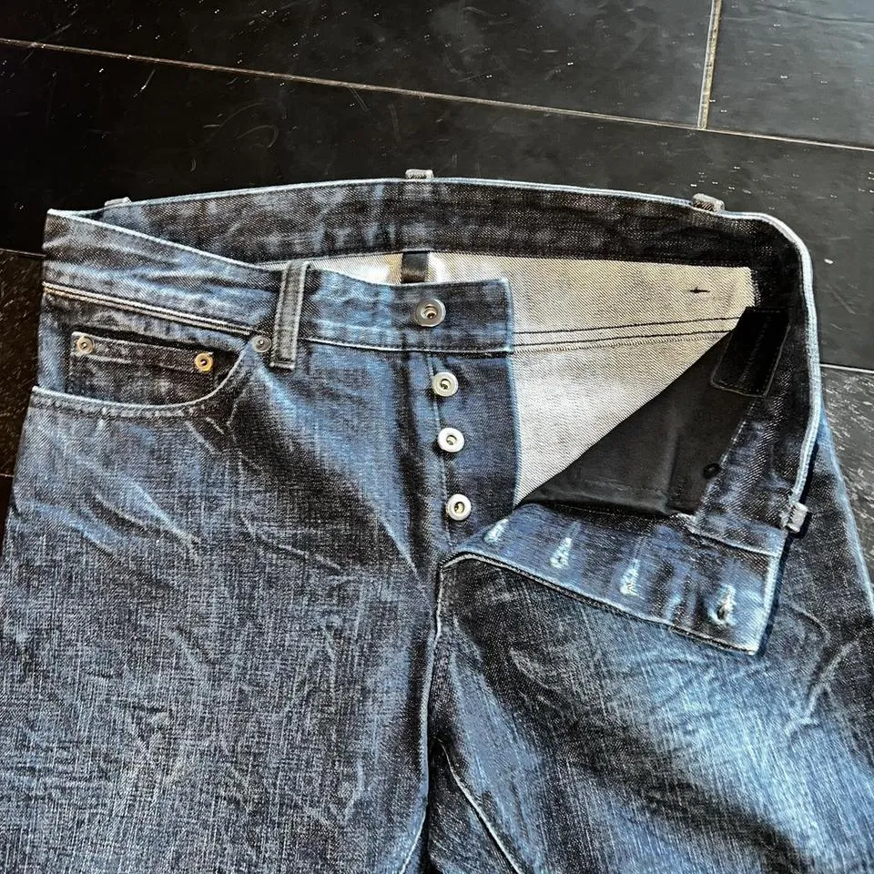 Balenciaga Men's Navy and Blue Jeans