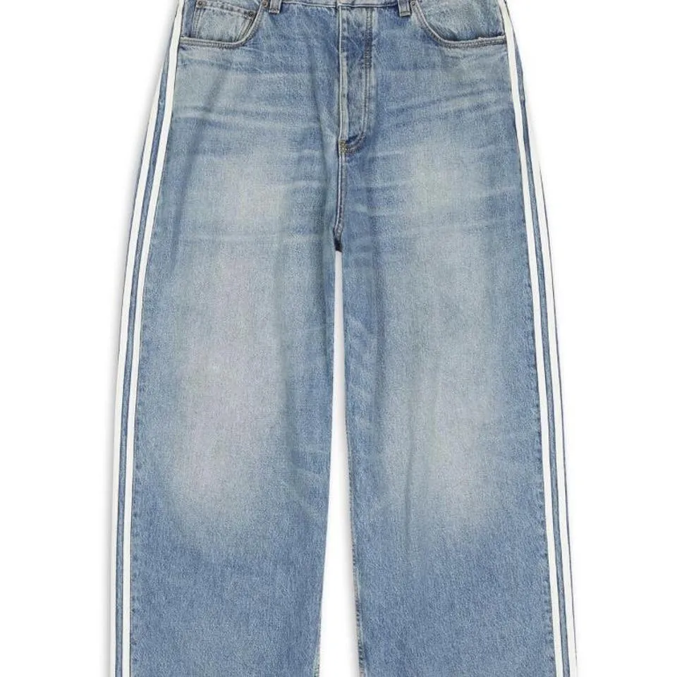 Balenciaga Men's Blue and White Jeans