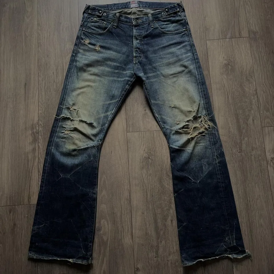Balenciaga Men's Black and Navy Jeans