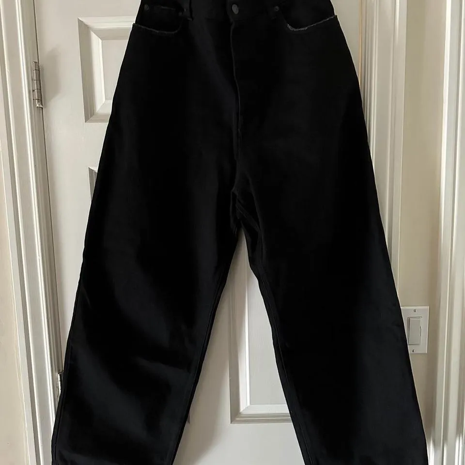 Balenciaga Men's Black and Grey Jeans