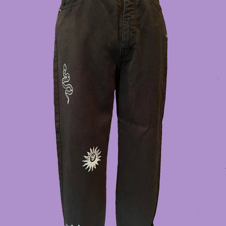 Banana Republic Men's Black and White Jeans