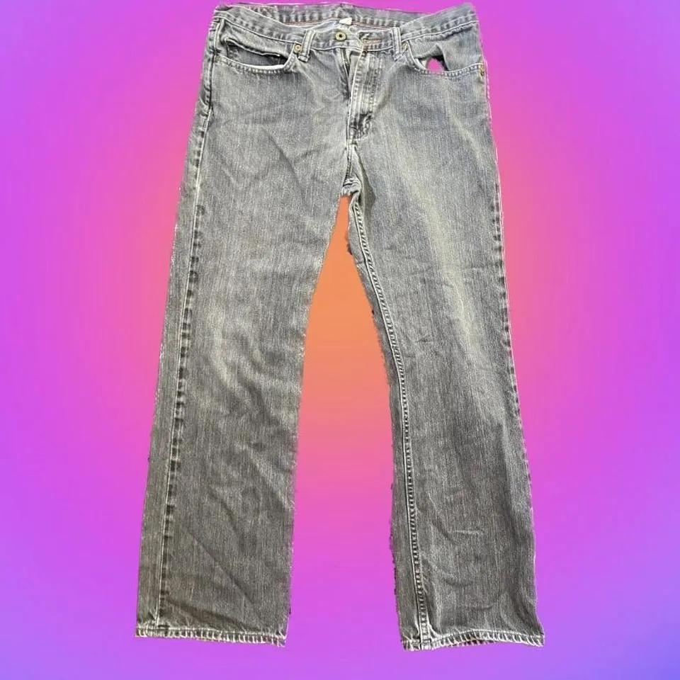Banana Republic Men's Grey and Silver Jeans
