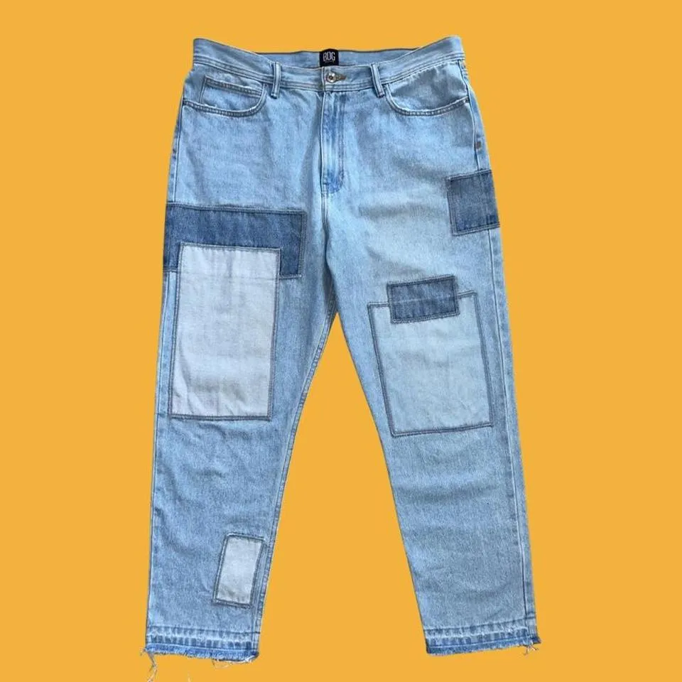 BDG Men's Blue and Navy Jeans