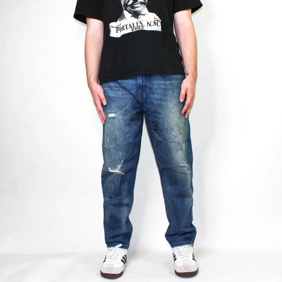 BDG Men's Navy and Black Jeans