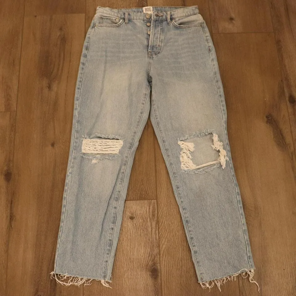 BDG Men's Blue and Grey Jeans