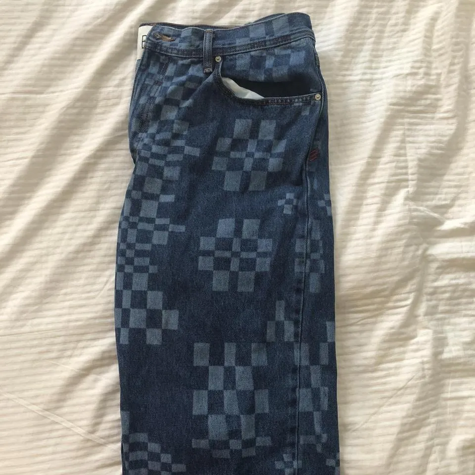 BDG Men's Navy and Blue Jeans