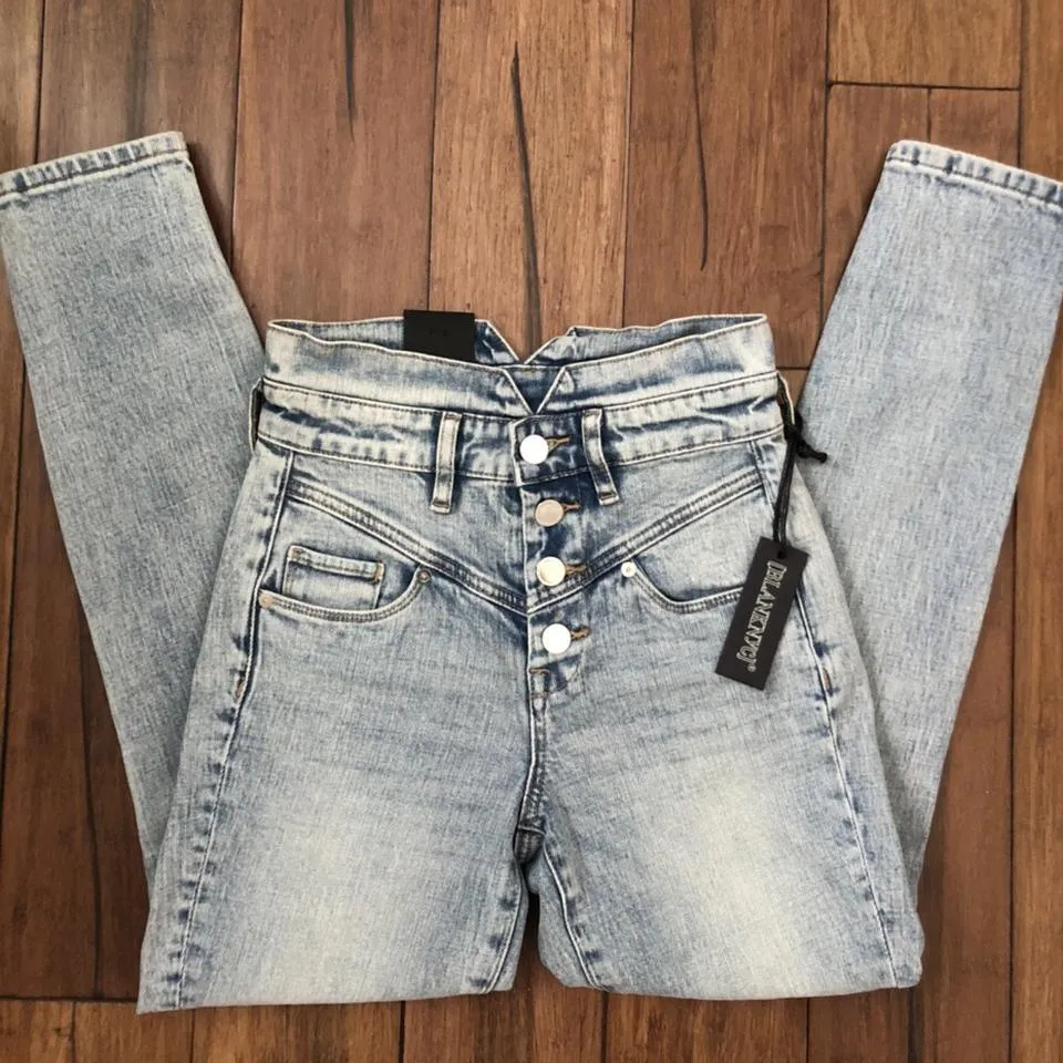 Blank NYC Men's Blue and Grey Jeans