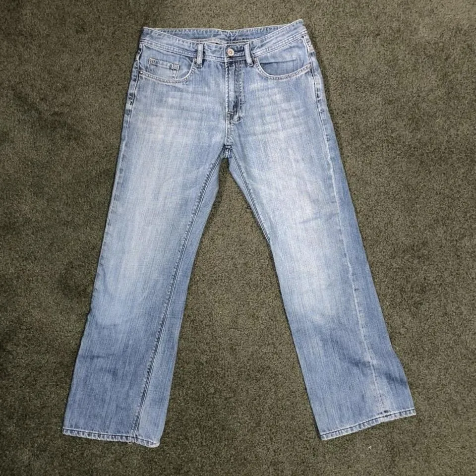 Buffalo David Bitton Men's Blue and Navy Jeans