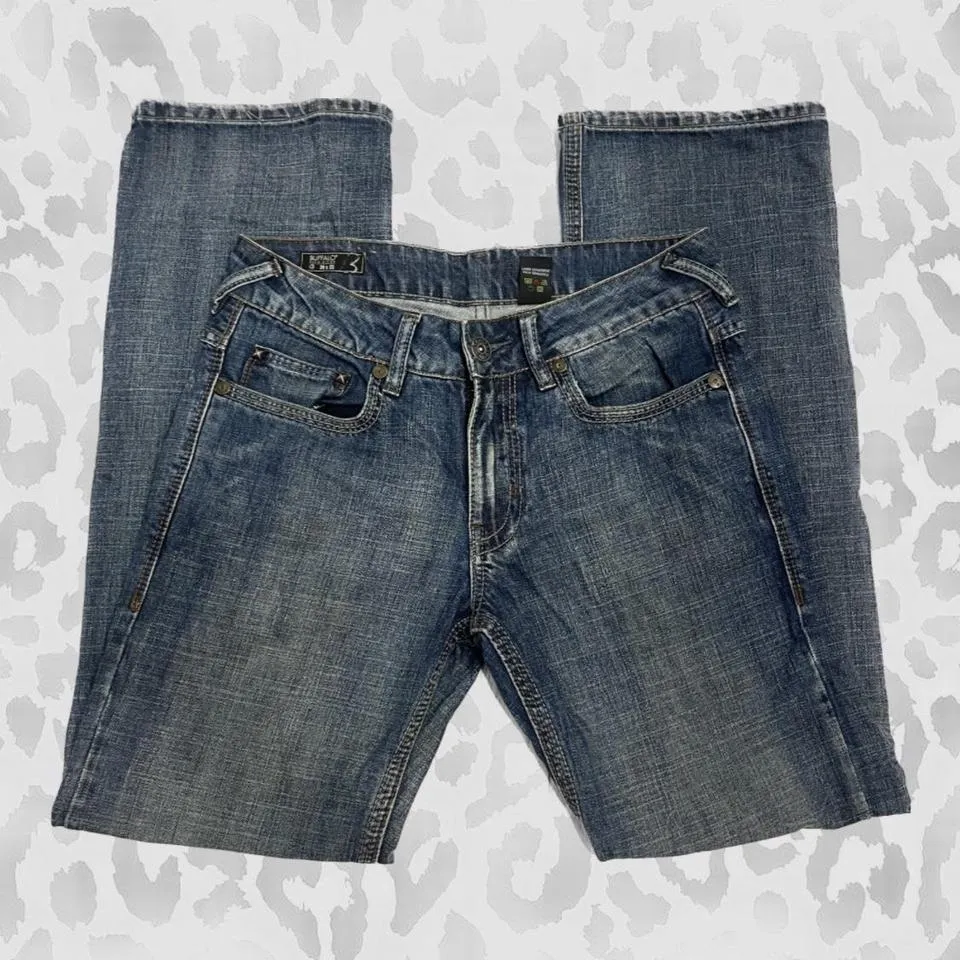 Buffalo David Bitton Men's Navy and Brown Jeans