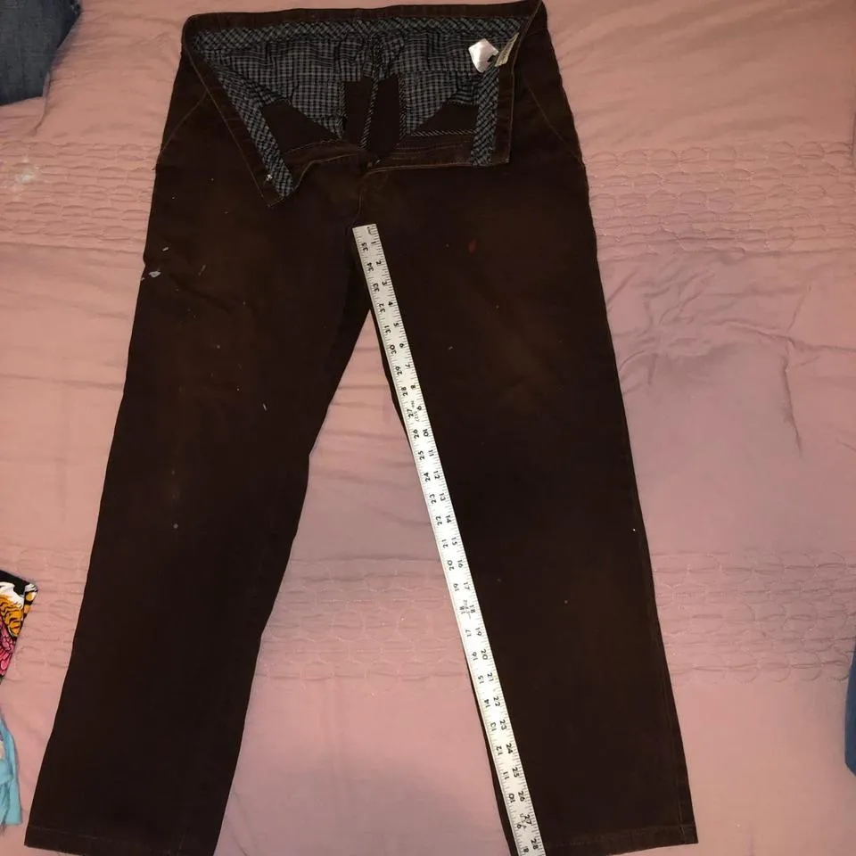 Burberry Men's Burgundy and Brown Jeans