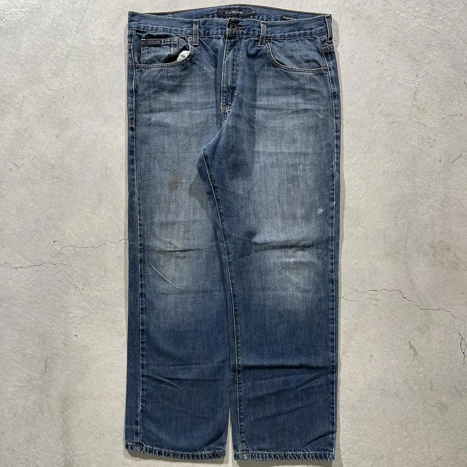 Calvin Klein Men's Navy and Blue Jeans