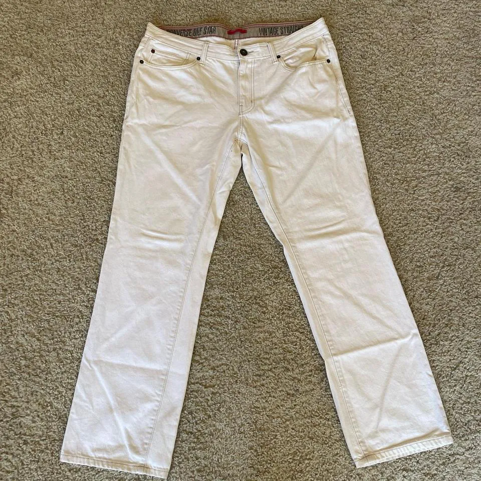 Converse Men's White Jeans