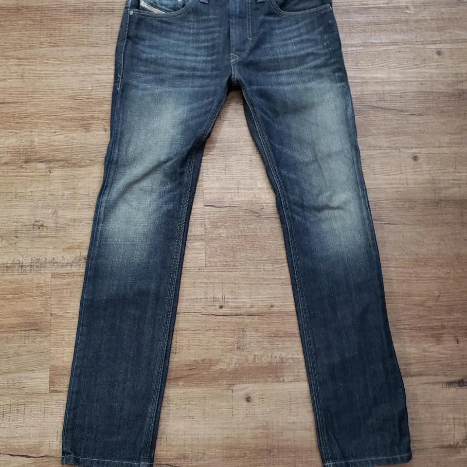 Diesel Men's Navy and Blue Jeans
