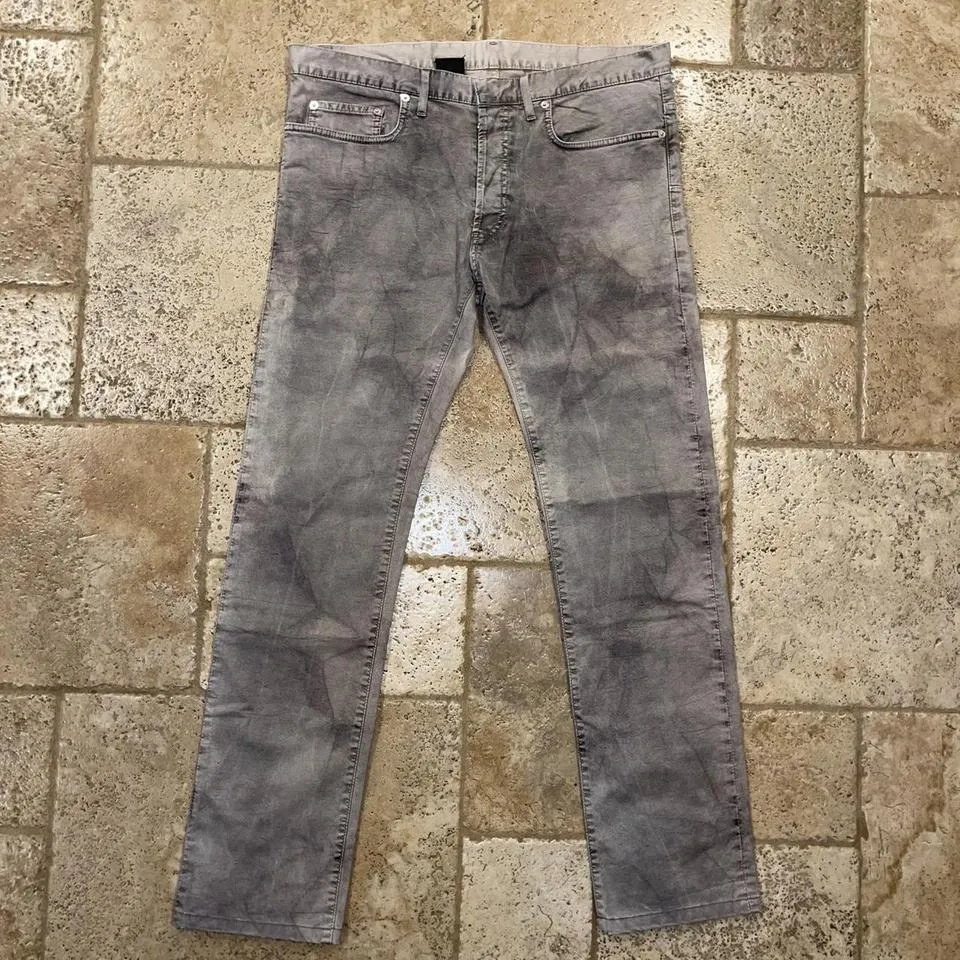 Dior Men's Grey and Cream Jeans