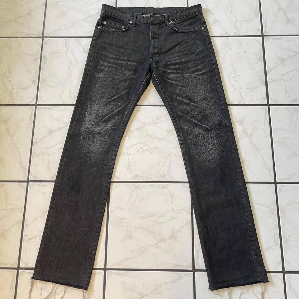 Dior Men's Grey and Black Jeans