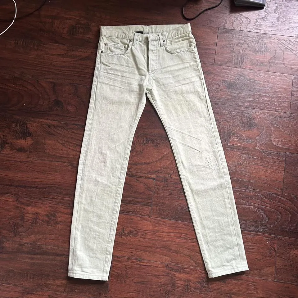 Dior Men's Green and White Jeans