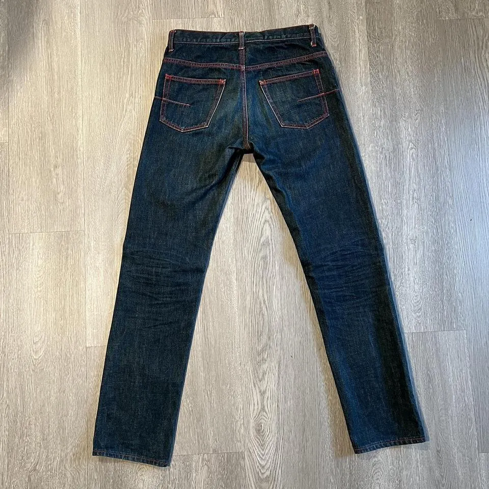 Dior Men's Navy and Red Jeans