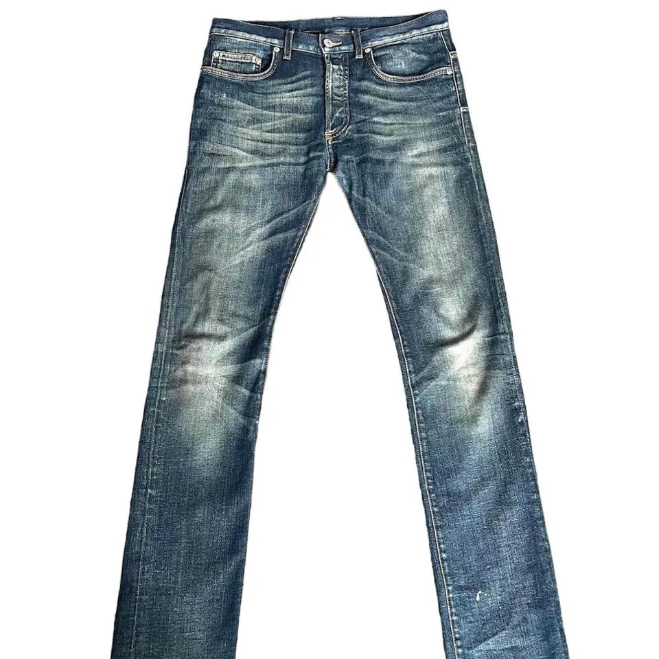 Dior Men's Blue and White Jeans