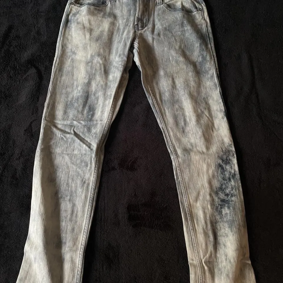DKNY Men's Grey and Black Jeans