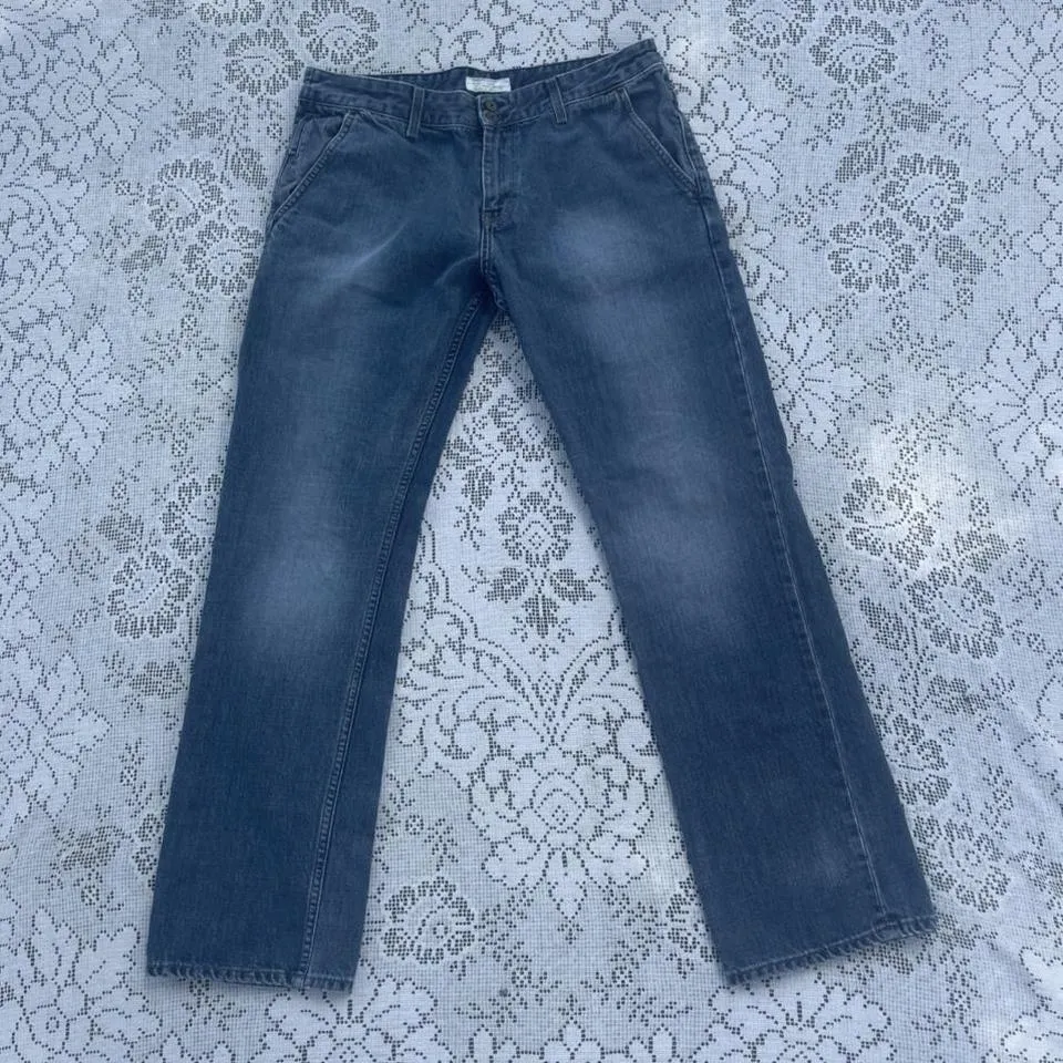 DKNY Men's Navy and Blue Jeans