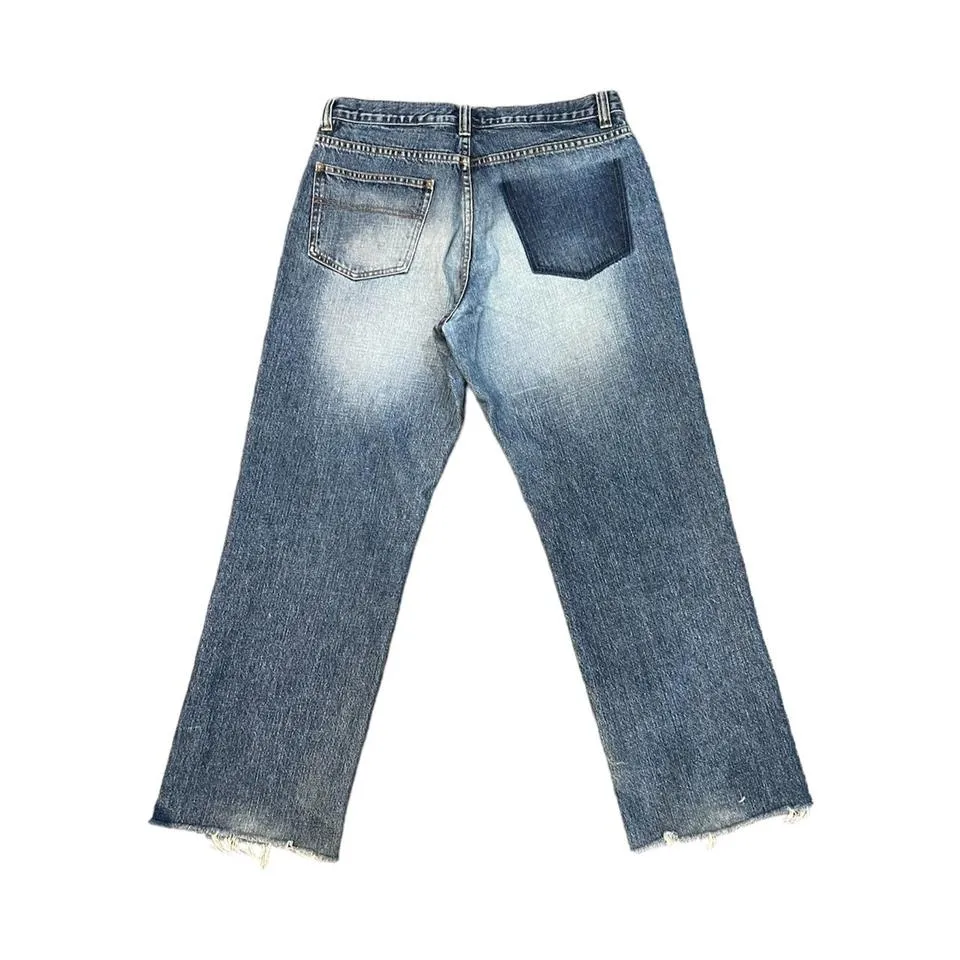DKNY Men's Navy and White Jeans