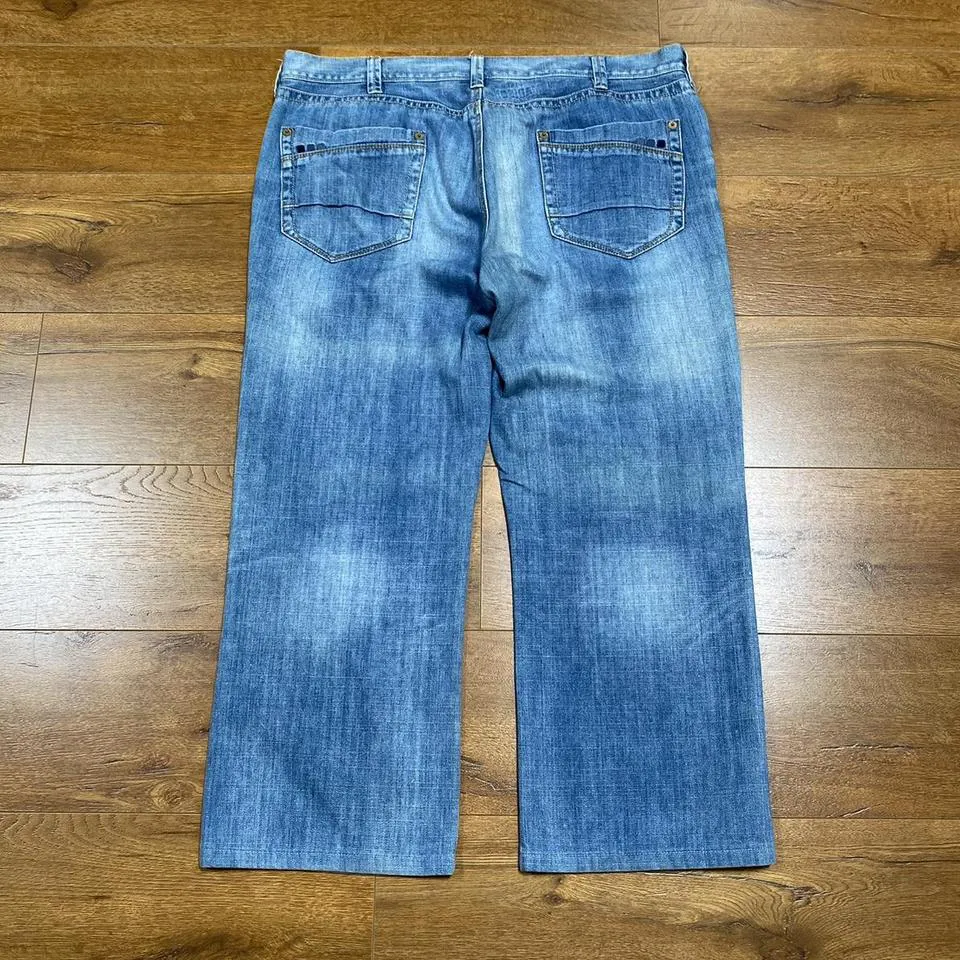 DKNY Men's Blue and Navy Jeans