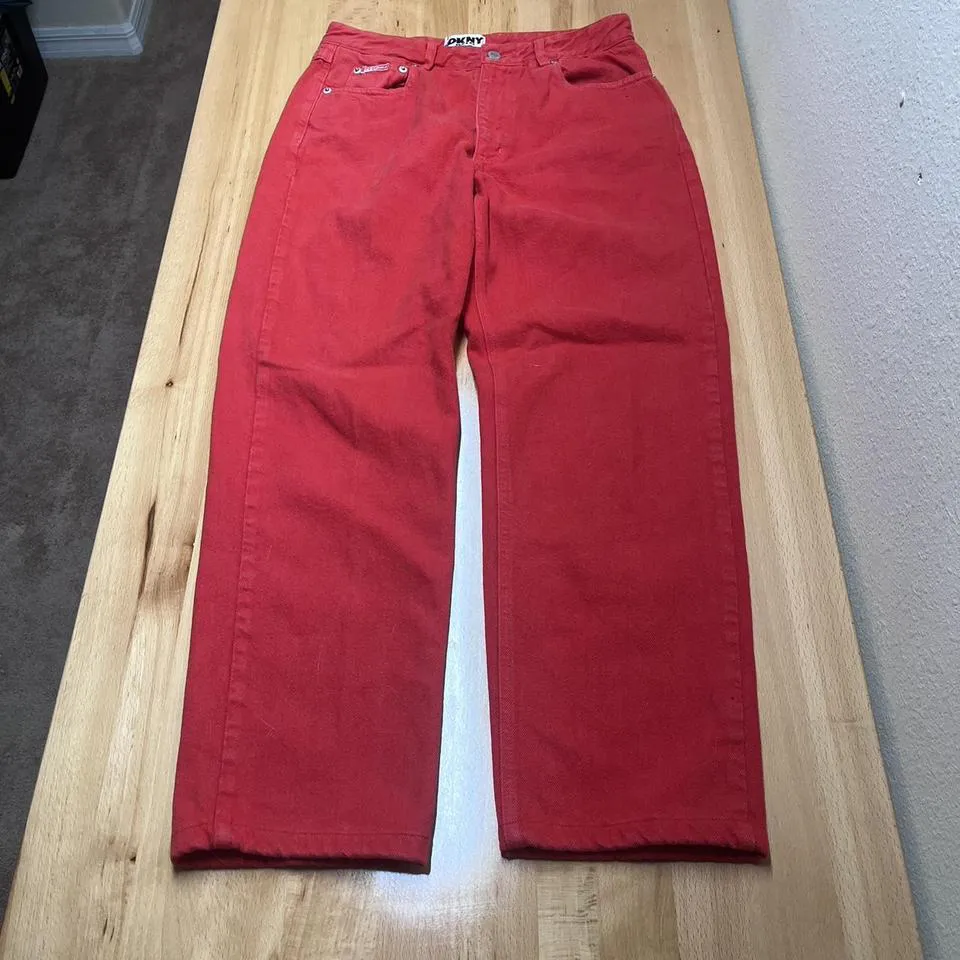 DKNY Men's Red Jeans