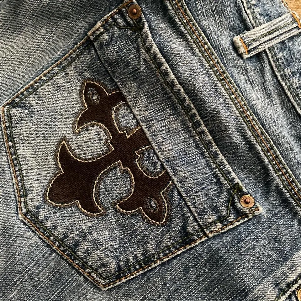 DKNY Men's Blue and Brown Jeans