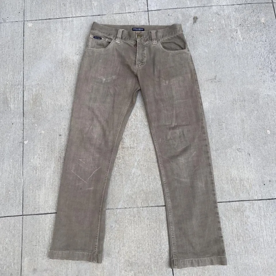 Dolce & Gabbana Men's Tan and Grey Jeans