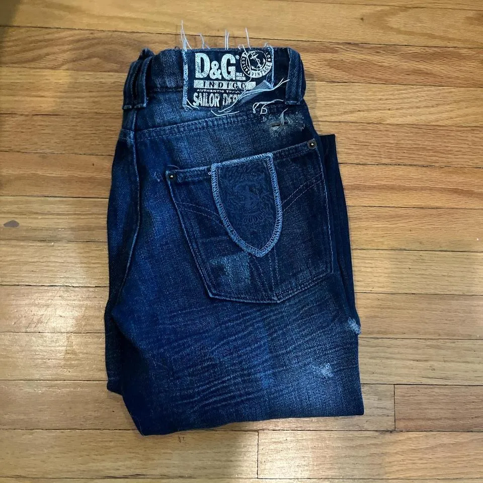 Dolce & Gabbana Men's Blue and Navy Jeans