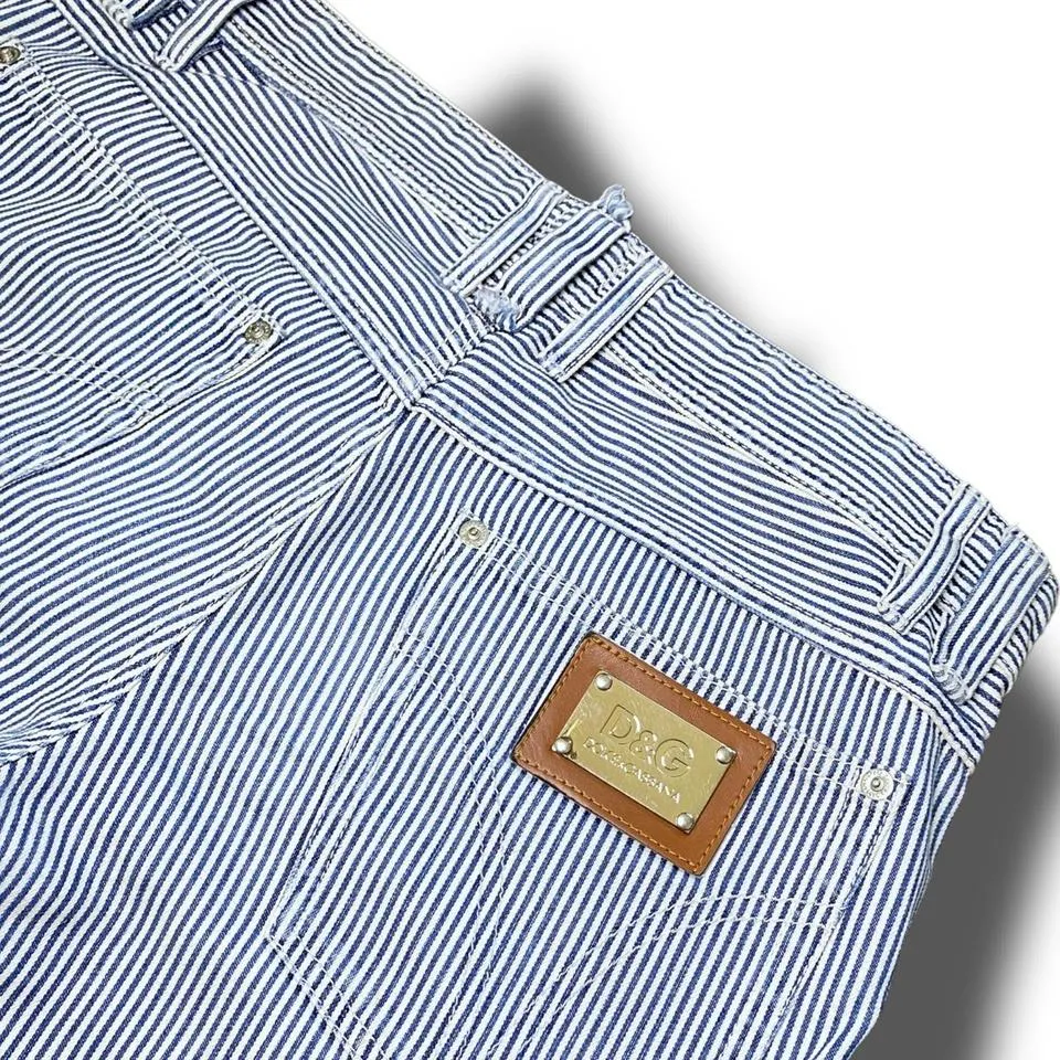 Dolce & Gabbana Men's White and Blue Jeans