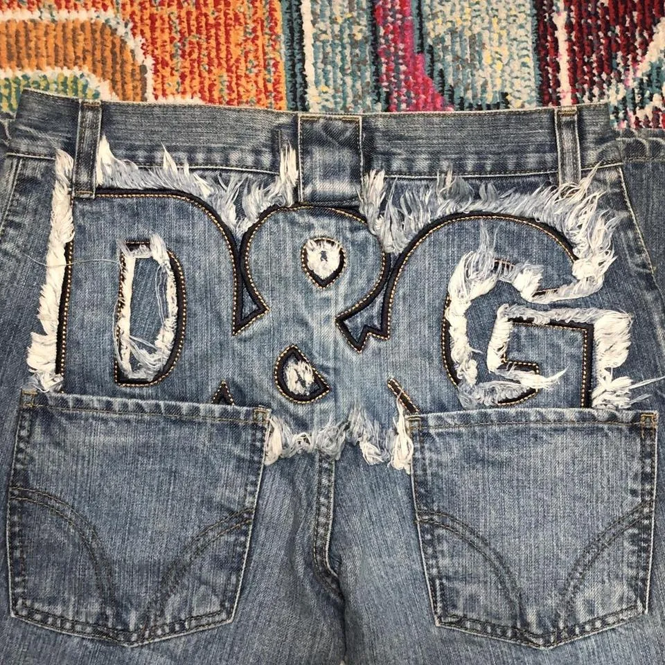 Dolce & Gabbana Men's Blue and White Jeans