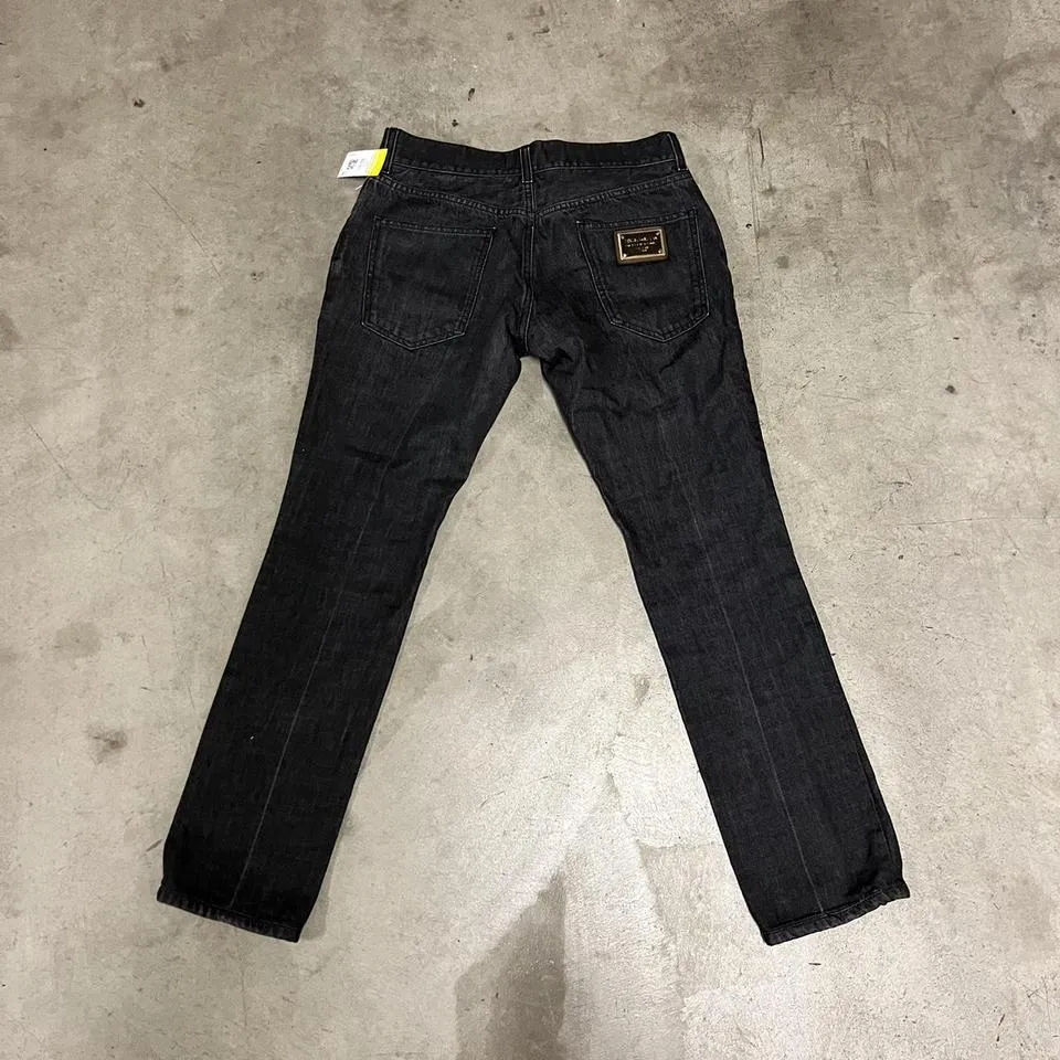 Dolce & Gabbana Men's Black and Gold Jeans