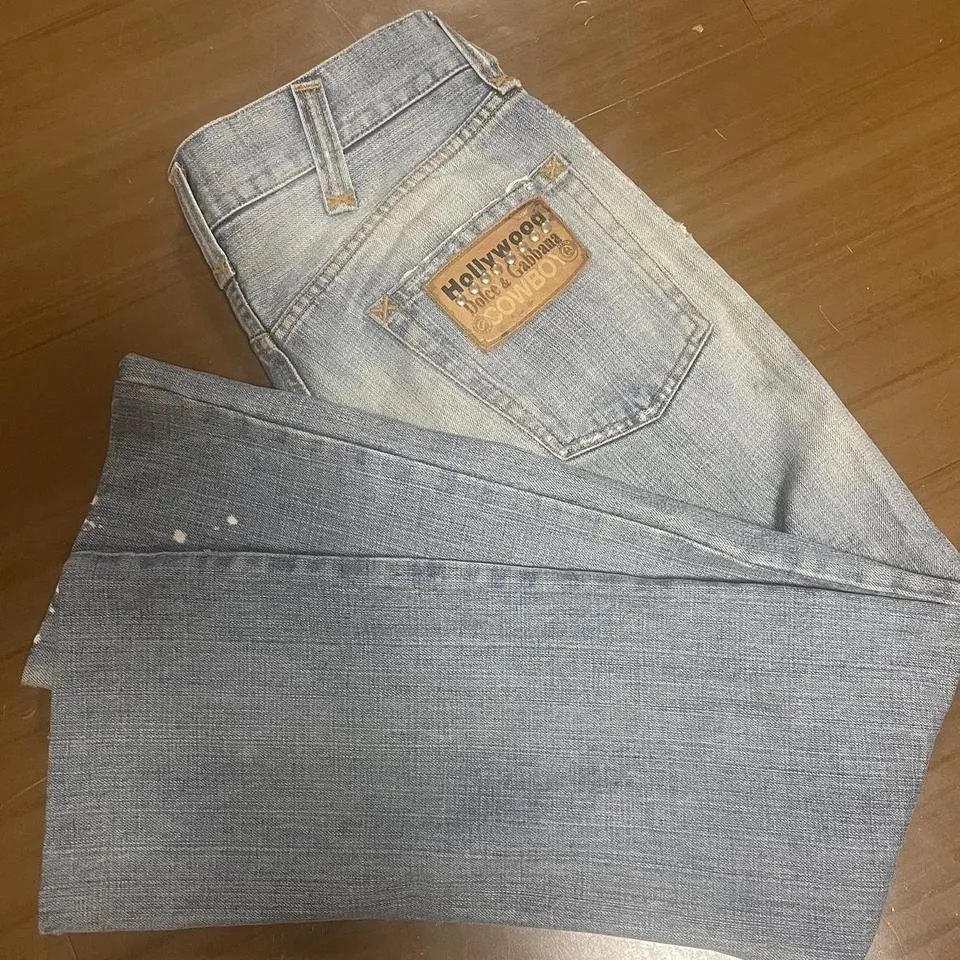 Dolce & Gabbana Men's Blue and White Jeans